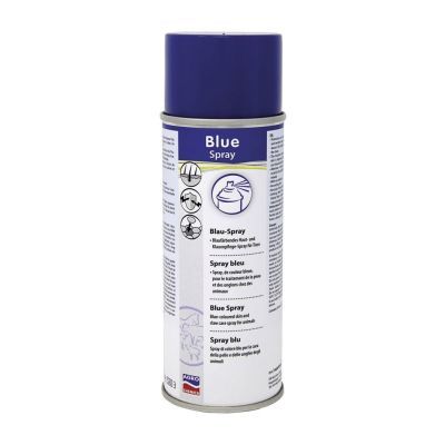 Spray blu per la cura della pelle e degli zoccoli